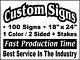 100 18x24 Double Sided Custom Coroplast Yard Signs + Stakes