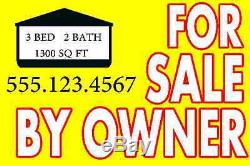 100 pack 18x24 FULL COLOR/ DOUBLE sided/plastic REAL ESTATE & YARD SIGNS