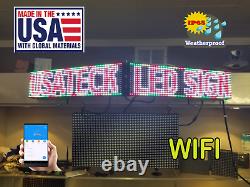 100 x 6.5 (8 ft) LED Sign Full Color Double 51.5 each side (Made in USA)