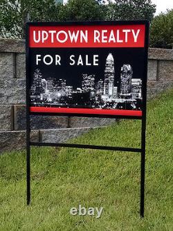 10 -18x24 Aluminum Real Estate Signs Jobsite Advertise Free Design Free Shipping
