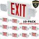 10 Pack Double Sided Led Emergency Exit Sign, Two Led Lights, Backup Battery