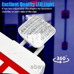 10 Pack Double Sided LED Emergency EXIT Sign, Two LED Lights, Backup Battery