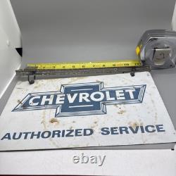 12x7 Tin Double Sided Chevrolet Authorized Service Sign WithBracket