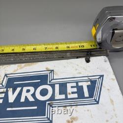 12x7 Tin Double Sided Chevrolet Authorized Service Sign WithBracket