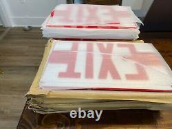 (17) Double Sided Clear Red 6 Exit Sign Panel DR(M) 11.25 X 7.5