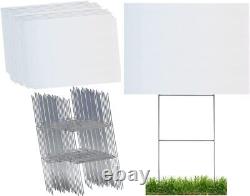 18x24 Durable Blank Yard Sign Kit (3,5,10, 50, or 100) with 24 Stakes