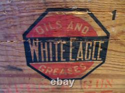 1920-1930-white Eagle Oil & Refining Co-wood Crate Double Sided Can Sign Box-16