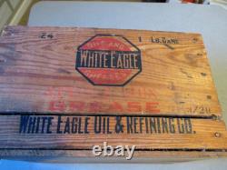 1920-1930-white Eagle Oil & Refining Co-wood Crate Double Sided Can Sign Box-16