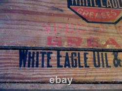 1920-1930-white Eagle Oil & Refining Co-wood Crate Double Sided Can Sign Box-16