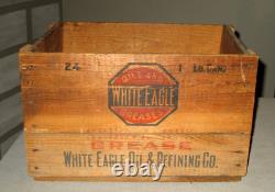 1920-1930-white Eagle Oil & Refining Co-wood Crate Double Sided Can Sign Box-16