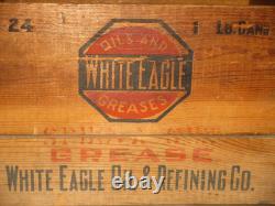 1920-1930-white Eagle Oil & Refining Co-wood Crate Double Sided Can Sign Box-16