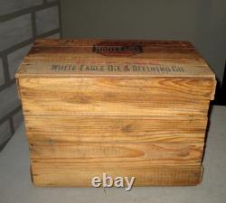 1920-1930-white Eagle Oil & Refining Co-wood Crate Double Sided Can Sign Box-16