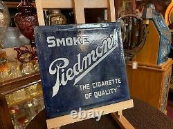 1920's Piedmont Tobacco 13 Double-Sided Porcelain Sign Watch Video