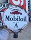 1920s Mobiloil A Gargoyle Porcelain Double Sided Lollipop Sign Very Old Rare