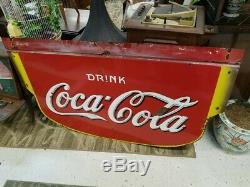 1929/41 Coca Cola Double Sided Porcelain 3'x5' Sign