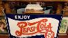 1930 S Pepsi Double Sided Porcelain Double Dot Hanging Sign Sold For 3 495