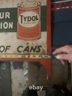 1930 Veedol Oil Sign Extremely Rare Double Sided Tydol Sign Veedol Sign Oil Sign