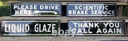 1930's Double sided Glass reflector dealer auto service advertising signs