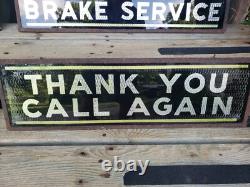 1930's Double sided Glass reflector dealer auto service advertising signs