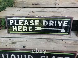 1930's Double sided Glass reflector dealer auto service advertising signs