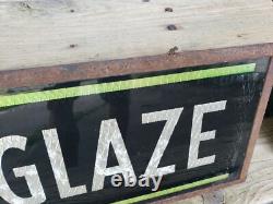 1930's Double sided Glass reflector dealer auto service advertising signs