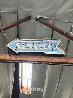 1930's Vintage Neon Double sided Service Sign