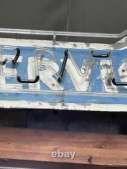 1930's Vintage Neon Double sided Service Sign