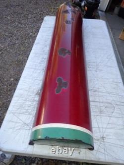 1930s 1940s Porcelain Sign Bull nose Double Sided Sign End Original