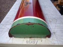 1930s 1940s Porcelain Sign Bull nose Double Sided Sign End Original