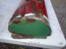 1930s 1940s Porcelain Sign Bull nose Double Sided Sign End Original