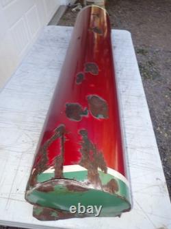 1930s 1940s Porcelain Sign Bull nose Double Sided Sign End Original