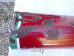 1930s 1940s Porcelain Sign Bull nose Double Sided Sign End Original