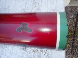 1930s 1940s Porcelain Sign Bull nose Double Sided Sign End Original