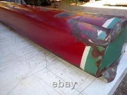 1930s 1940s Porcelain Sign Bull nose Double Sided Sign End Original