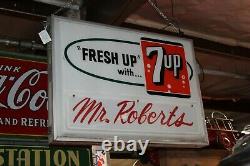 1940-1950s Original 7-Up Light Up Grocery Store American Plastic Double Sided