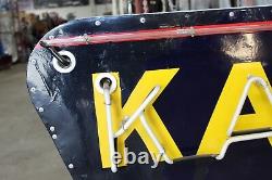 1940s-50s KAISER FRAZER Double sided Porcelain Neon COOK SIGN CO Dealership Sign