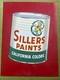 1940s Double Sided Heavy Metal Sillers Paint Advertising Sign California Colors