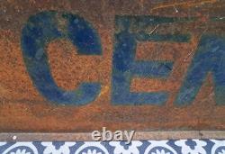 1940s Metal Tire Center Automotive Garage Sign Double Sided Old Paint Original