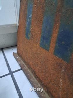 1940s Metal Tire Center Automotive Garage Sign Double Sided Old Paint Original