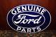 1940s Original Ford Genuine Oval Parts Porcelain Double Sided Sign By Veribrite