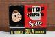 1940s Spiffy Cola Soda Advertising Double Sided Tin Flange Sign By Permanent Sig