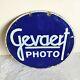 1940s Vintage Old Gevaert Photo Double Sided Enamel Sign Board Advertising Round