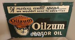 1946 Oilzum If Motors Could Speak Double Sided Sign