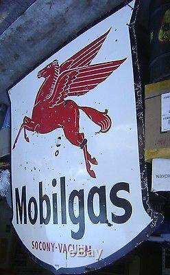 1948 Mobilgas Pegasus Gas Station Sign - 6' double sided porcelain - will ship