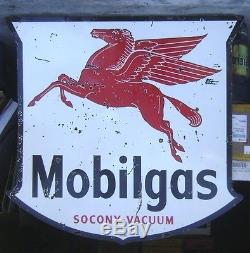 1948 Mobilgas Pegasus Gas Station Sign - 6' double sided porcelain - will ship