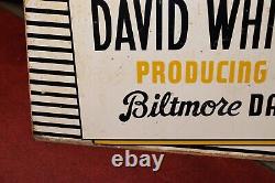 1950-60s Biltmore Dairy Farms Double Sided Metal Hanging Sign TAC