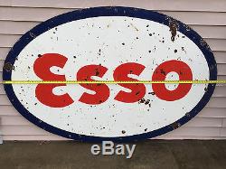 1950's ESSO double-sided ceramic sign