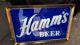 1950's Hamm's Beer Light Up Reverse Painted Glass Double Side Sign Works