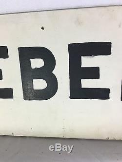 1950's U Pick Blueberries Double Sided Sign Wooden Black White Vintage Blueberry