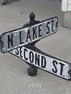 1950s Double Sided Street Signs Sign Intersection Cast withOriginal Hardware